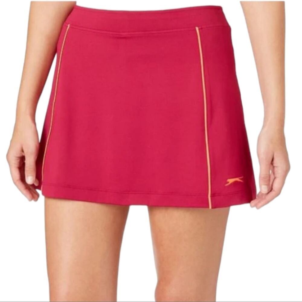 Slazenger Womens Magenta Pink Golf Skort‎ Pleated Back Athletic Tennis Skirt NEW